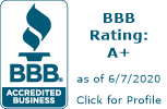 BBB Accredited Business | BBB Rating: A+ As Of 6/7/2020 | Click For Profile